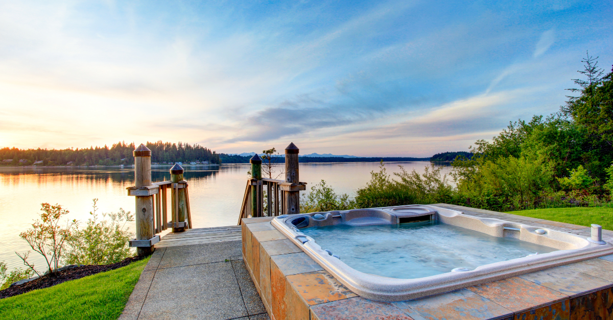 emptying hot tub
